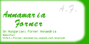 annamaria forner business card
